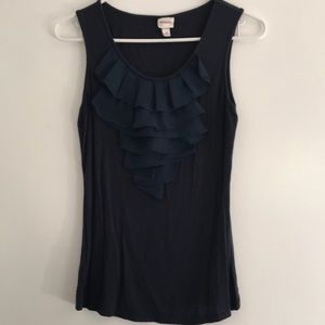 ❤️New Post 4/1❤️ Blue Sleeveless Ruffled Shirt